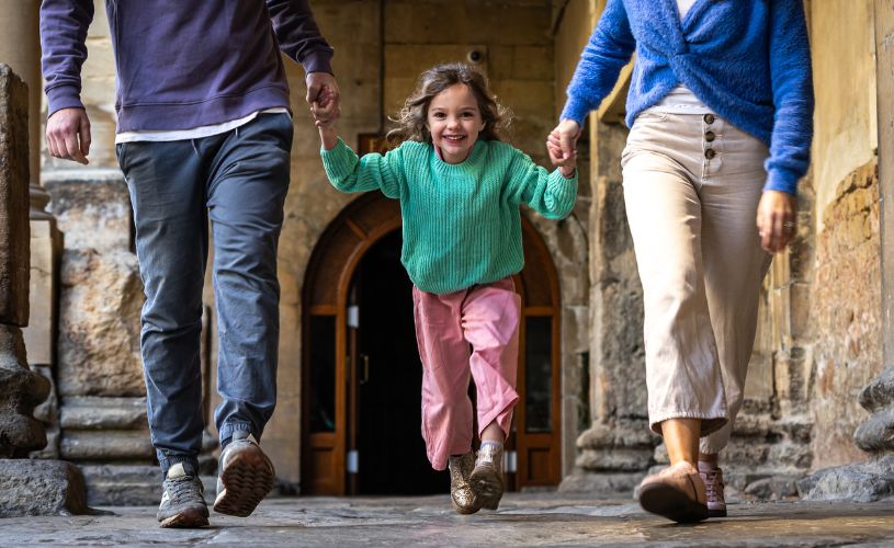 Child at The Roman Baths
